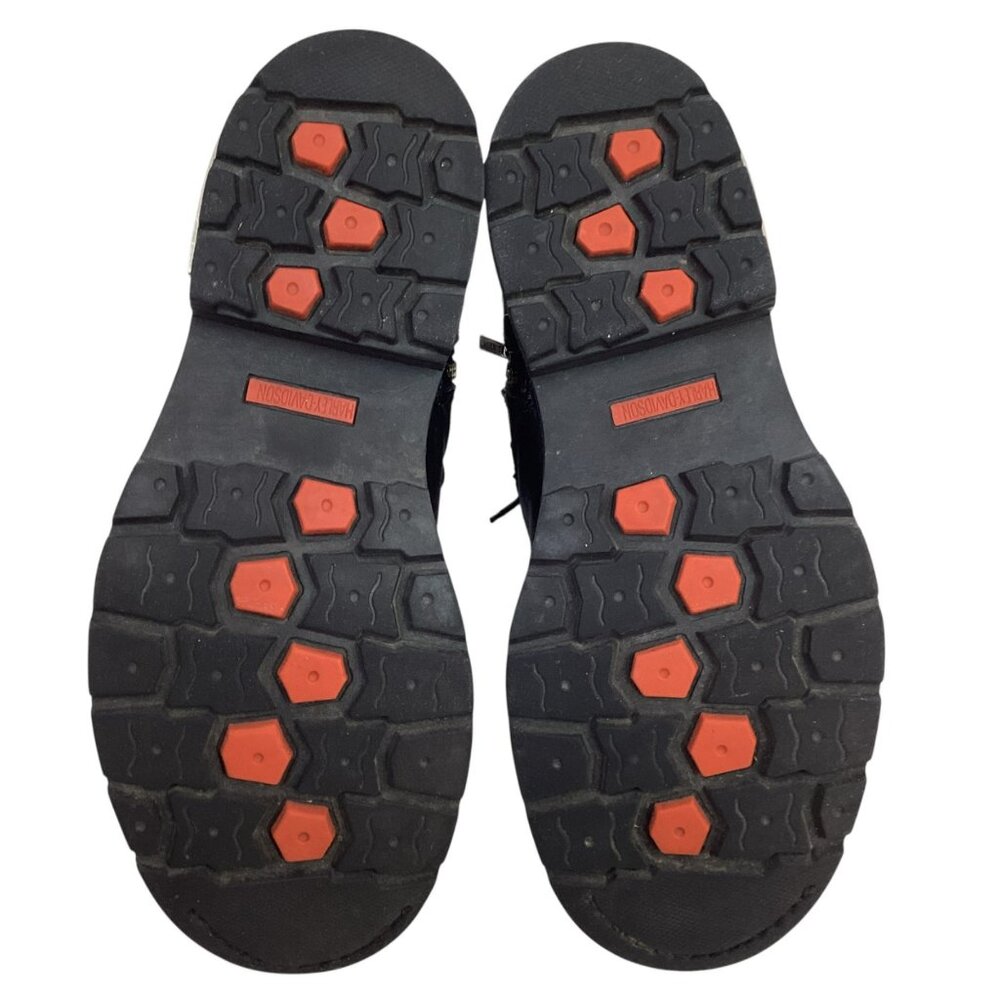 Harley-Davidson Leather Heavy Duty Motorcycle Boots Mens 9.5 Side Zip Black - Picture 10 of 14